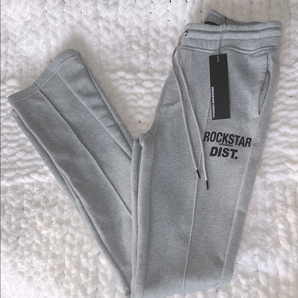 Men’s Heather Grey Stacked Flare Sweatpants